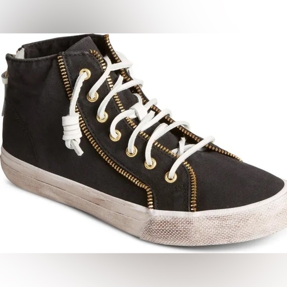 Sperry x Rebecca Minkoff Washed Canvas High Top Sneaker - Size 6📦 - Picture 4 of 14